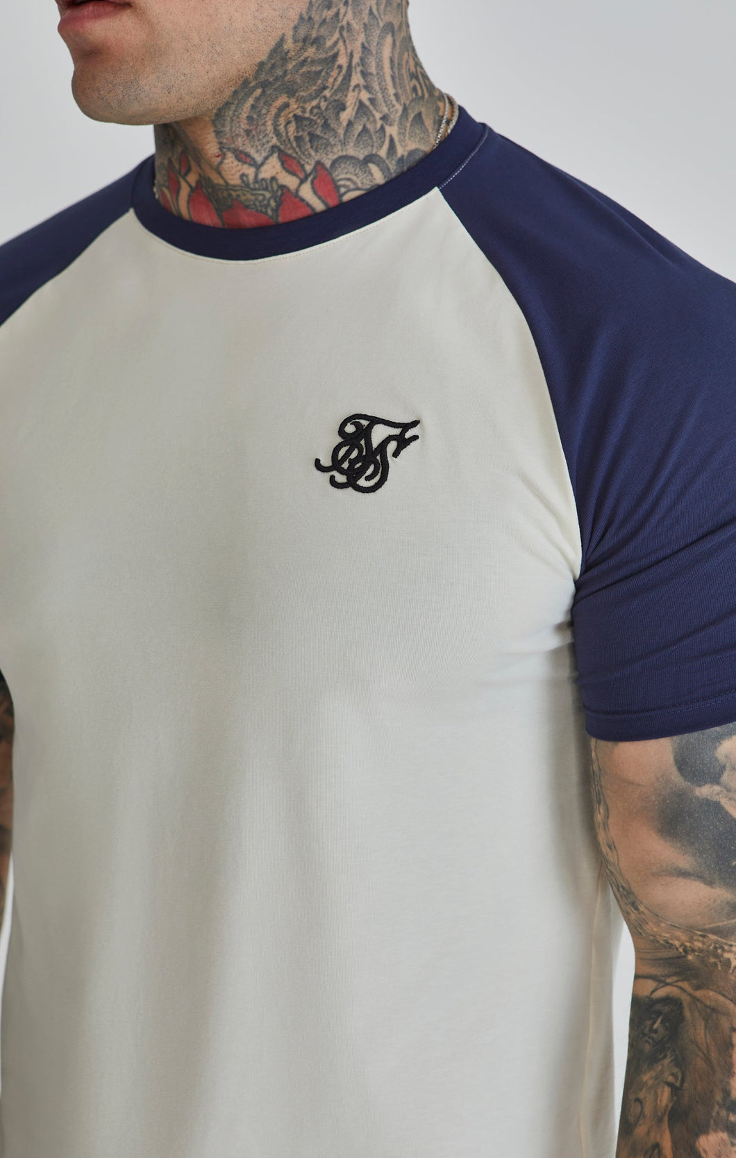 Ecru Navy Raglan T-Shirt