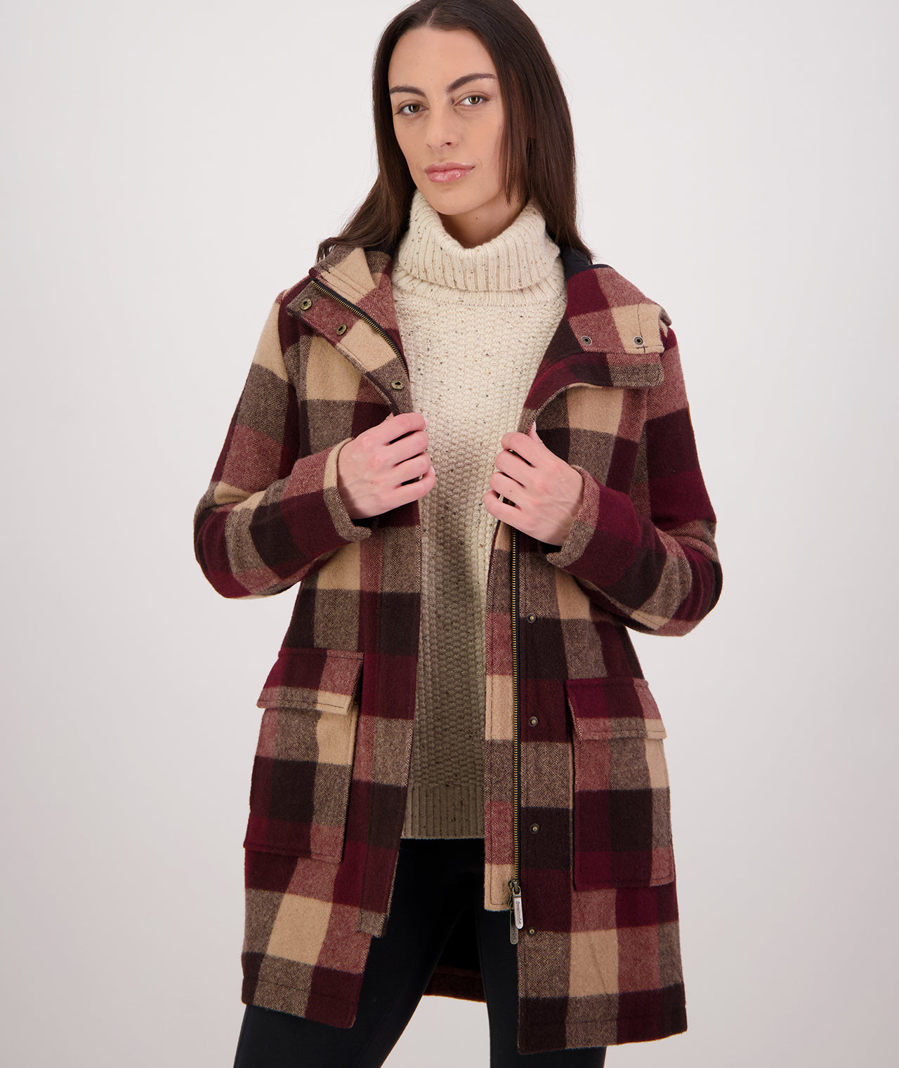 Women's Annmore V2 Wool Overcoat- Florence Check