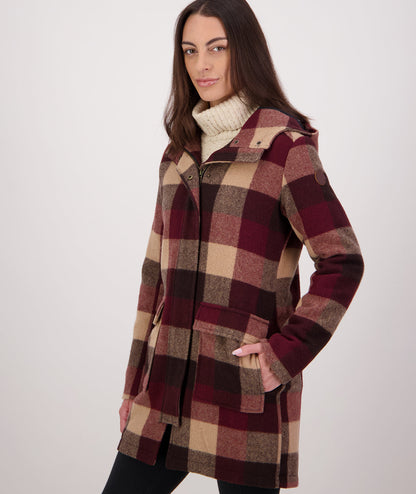 Women's Annmore V2 Wool Overcoat- Florence Check
