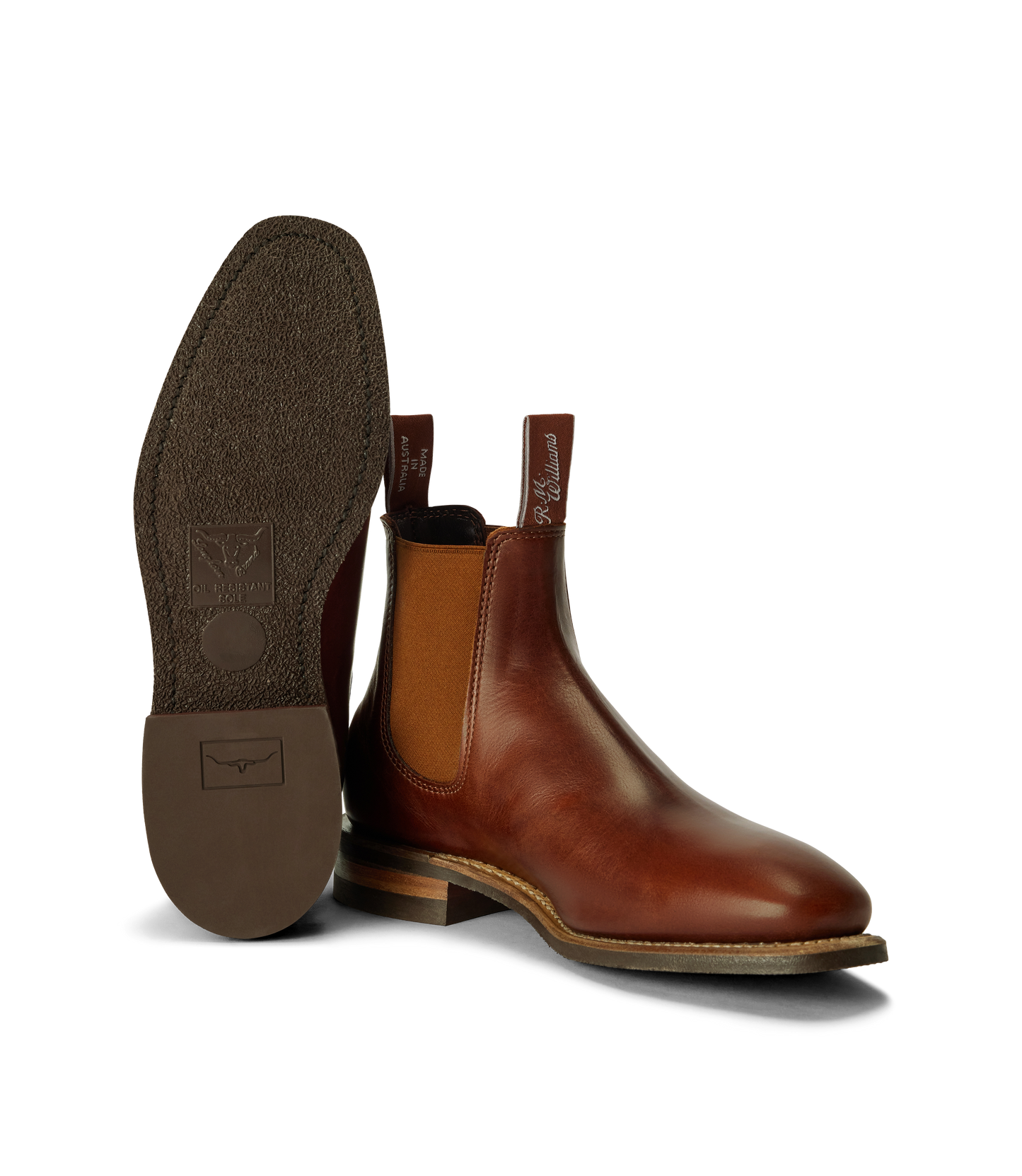 Craftsman boot – mid brown/saddle pull-up leather