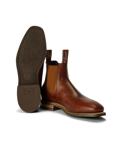 Craftsman boot – mid brown/saddle pull-up leather