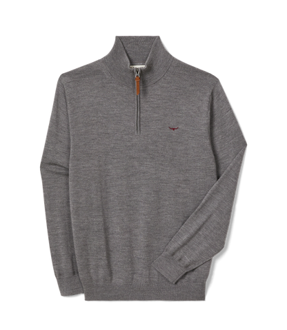 Ernest merino 1/4 zip knit