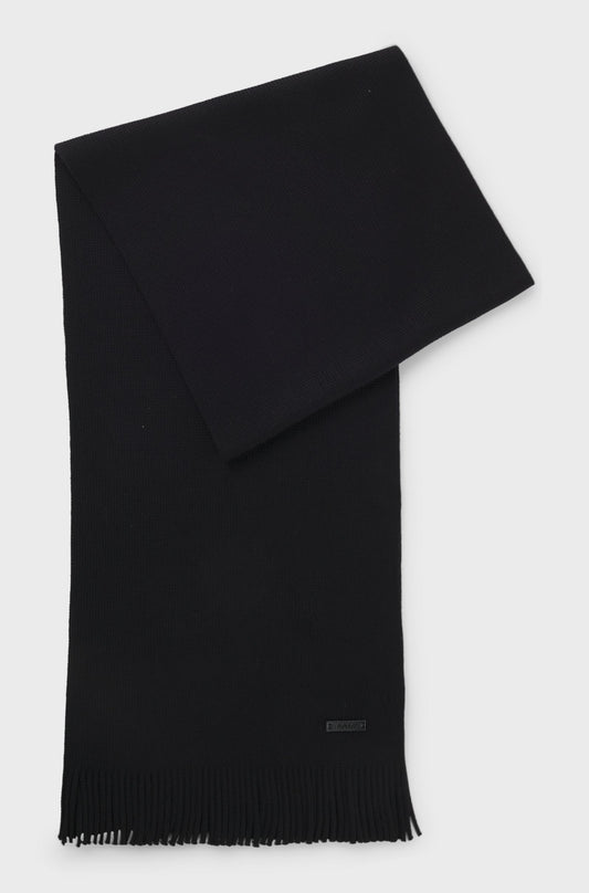 Raschel-knit scarf in virgin wool