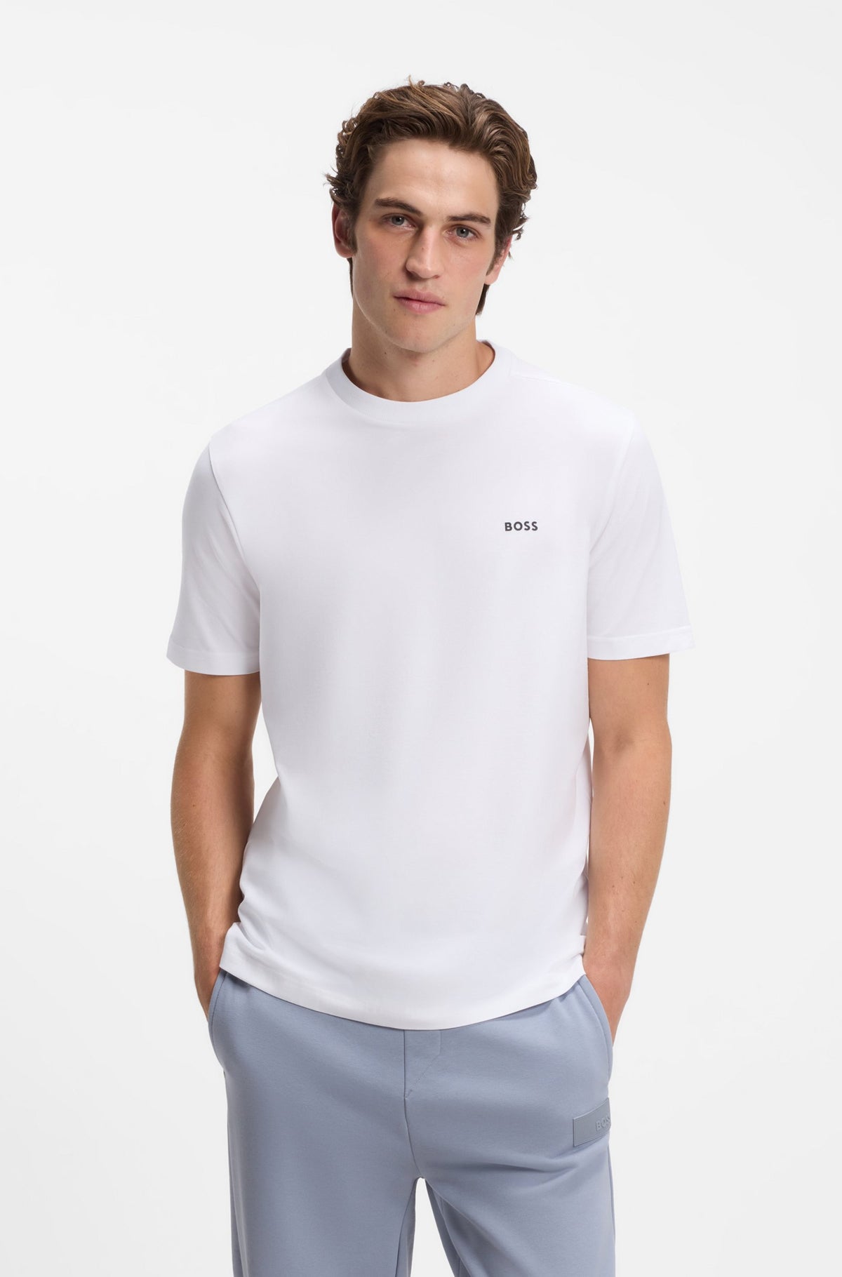 Stretch-cotton T-shirt