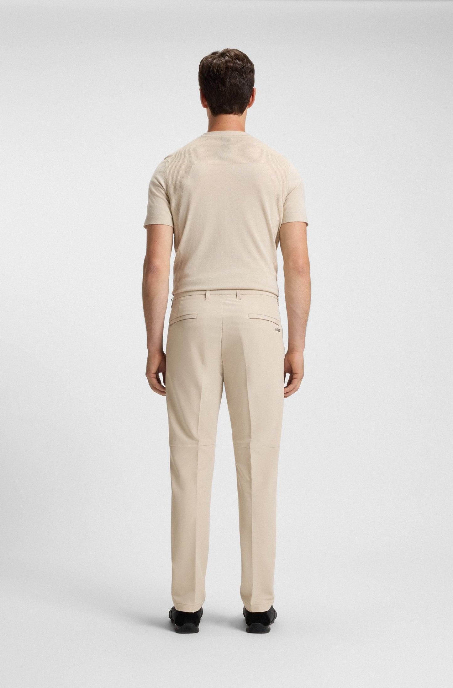 Slim-fit trousers in water-repellent stretch fabric