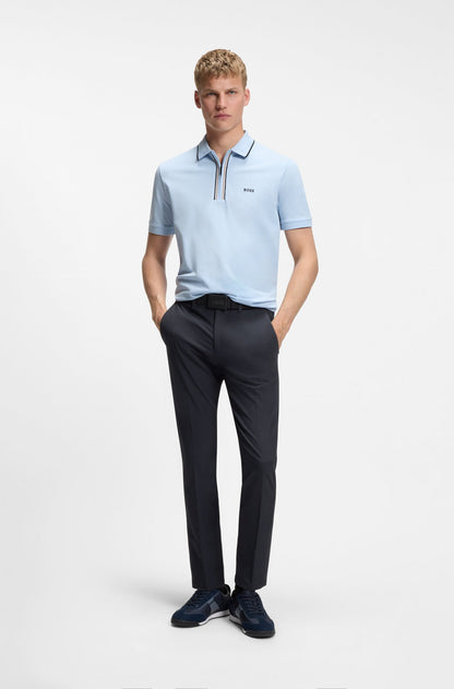 Slim-fit trousers in water-repellent stretch fabric