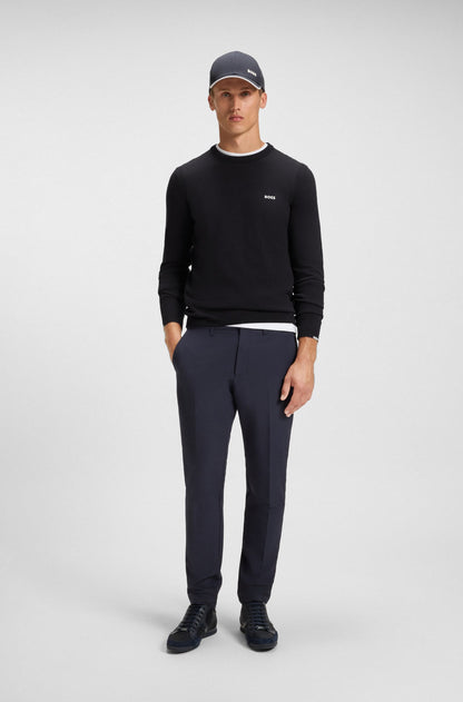 Cotton sweater with contrast details