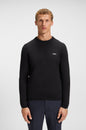 Cotton sweater with contrast details