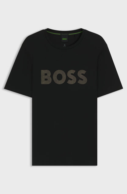 Pima-cotton T-shirt with gloss logo