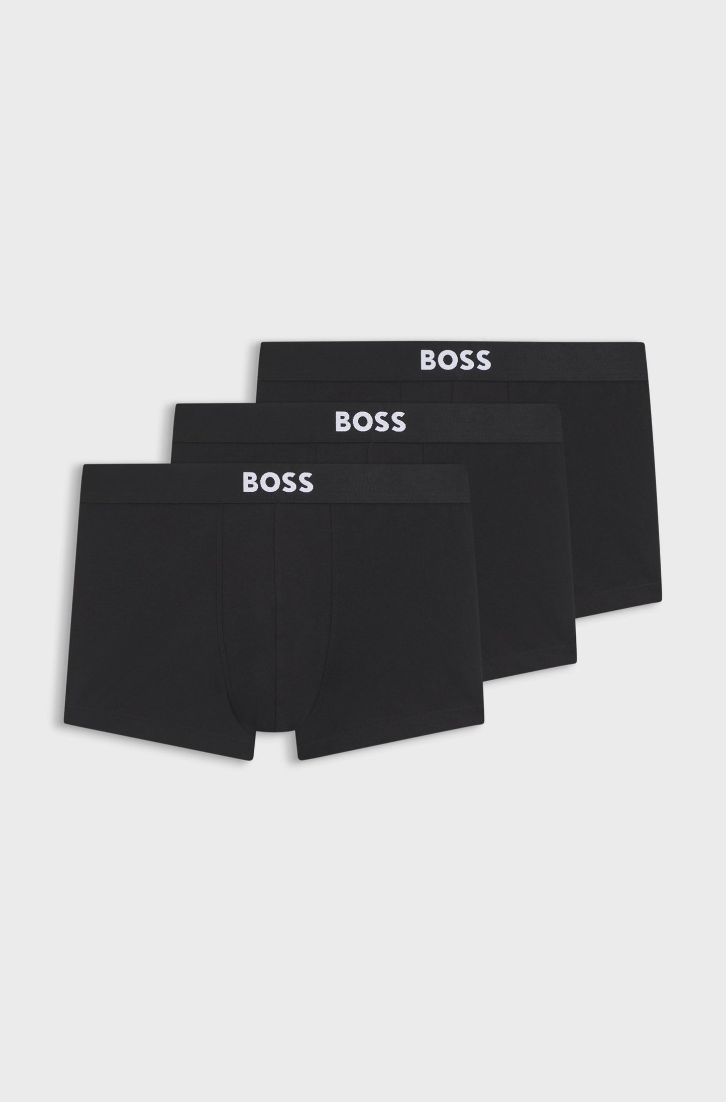 Three-pack of stretch-cotton trunks with logo waistbands