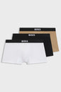 Three-pack of stretch-cotton trunks with logo waistbands
