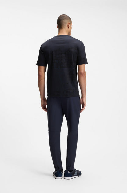 Mercerised-cotton T-shirt with printed graphics