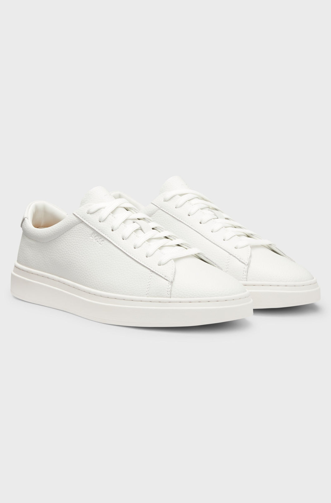 Kieran Gold Logo Sneakers- White