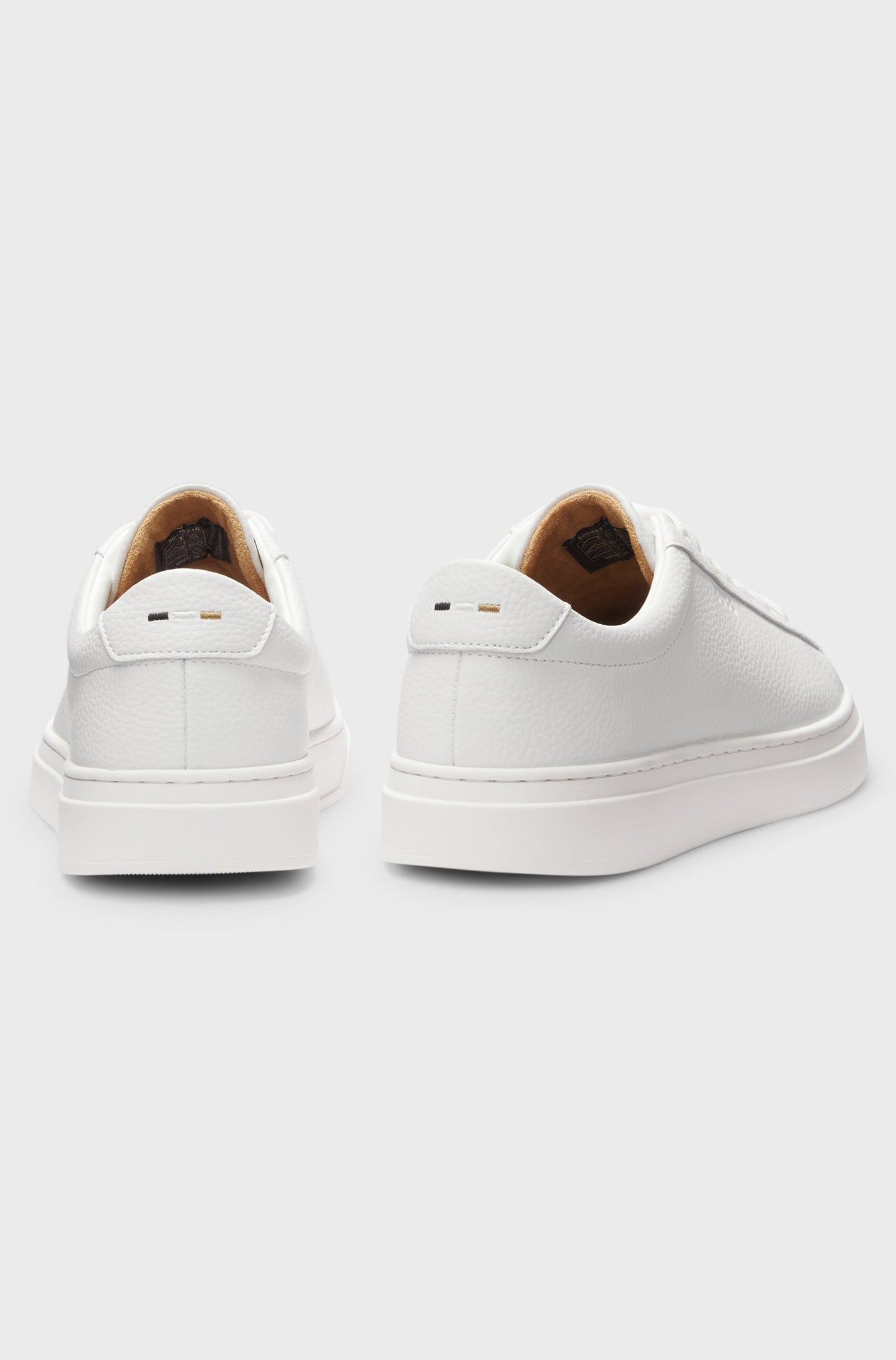Kieran Gold Logo Sneakers- White