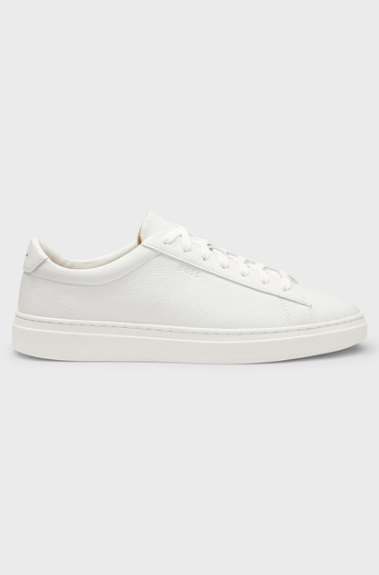 Kieran Gold Logo Sneakers- White