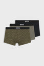 Three-pack of stretch-cotton trunks with logo waistbands