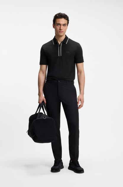 Active Slim-fit polo shirt in moisture-wicking stretch cotton