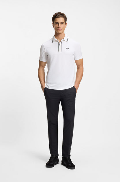 Active Slim-fit polo shirt in moisture-wicking stretch cotton