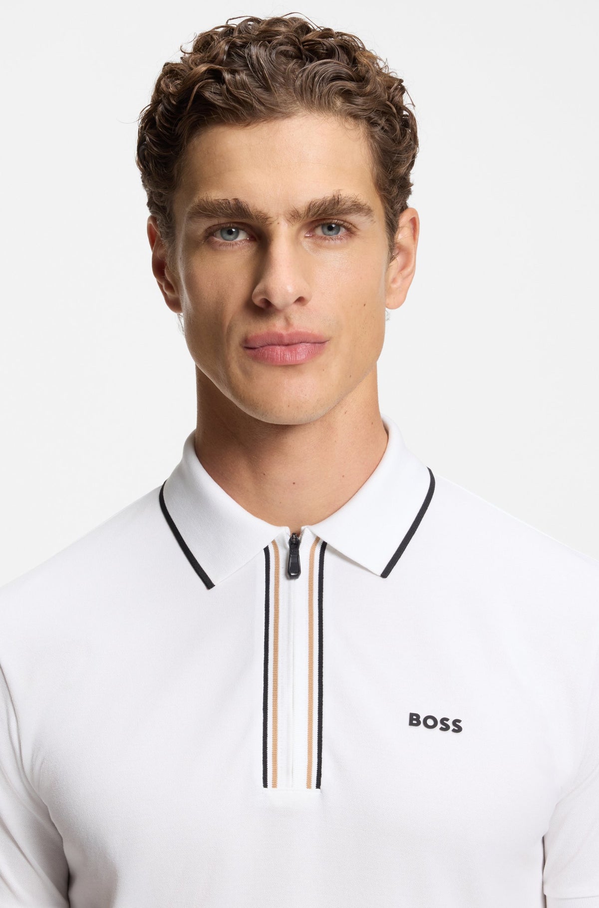 Active Slim-fit polo shirt in moisture-wicking stretch cotton