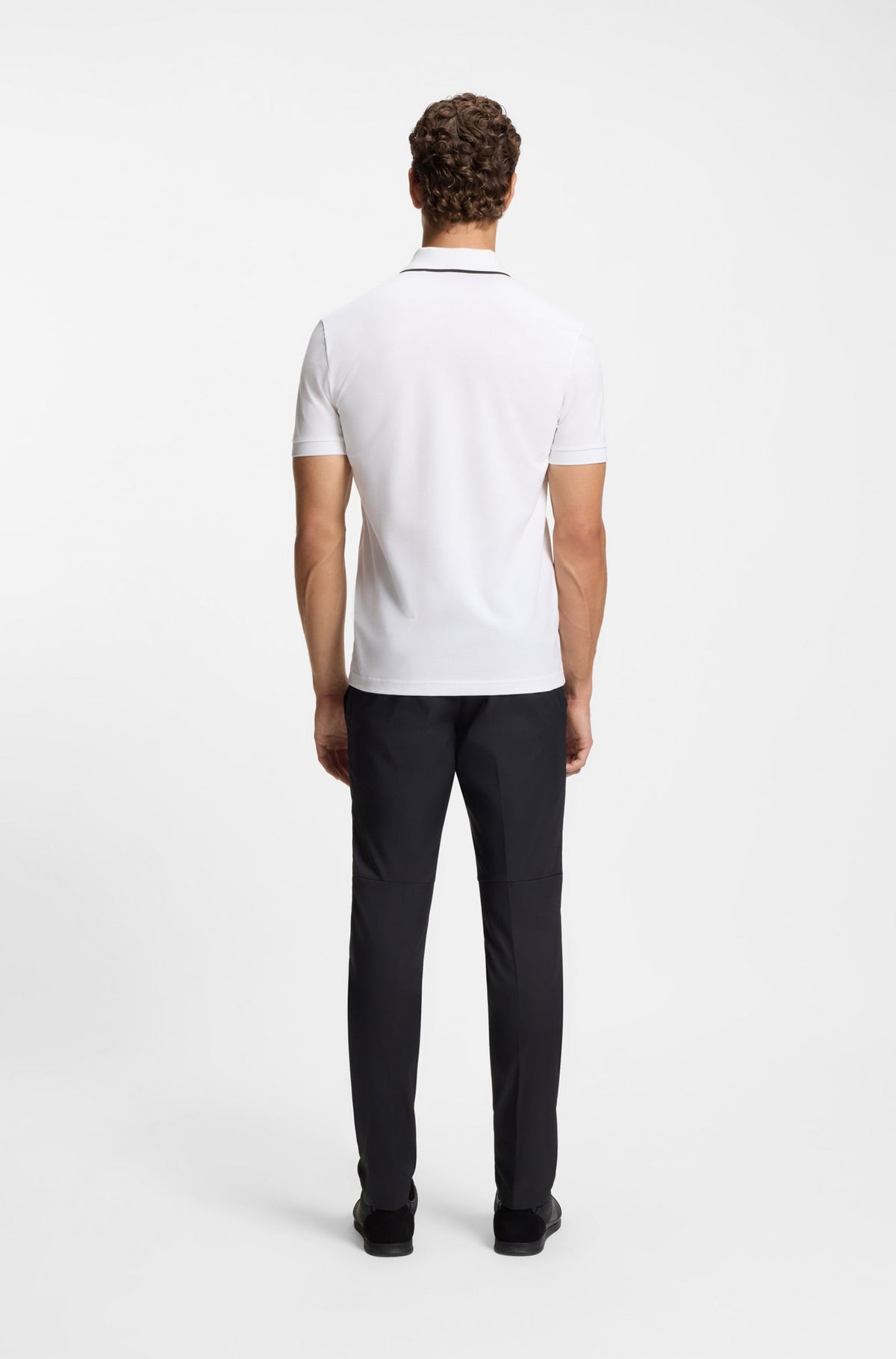 Active Slim-fit polo shirt in moisture-wicking stretch cotton