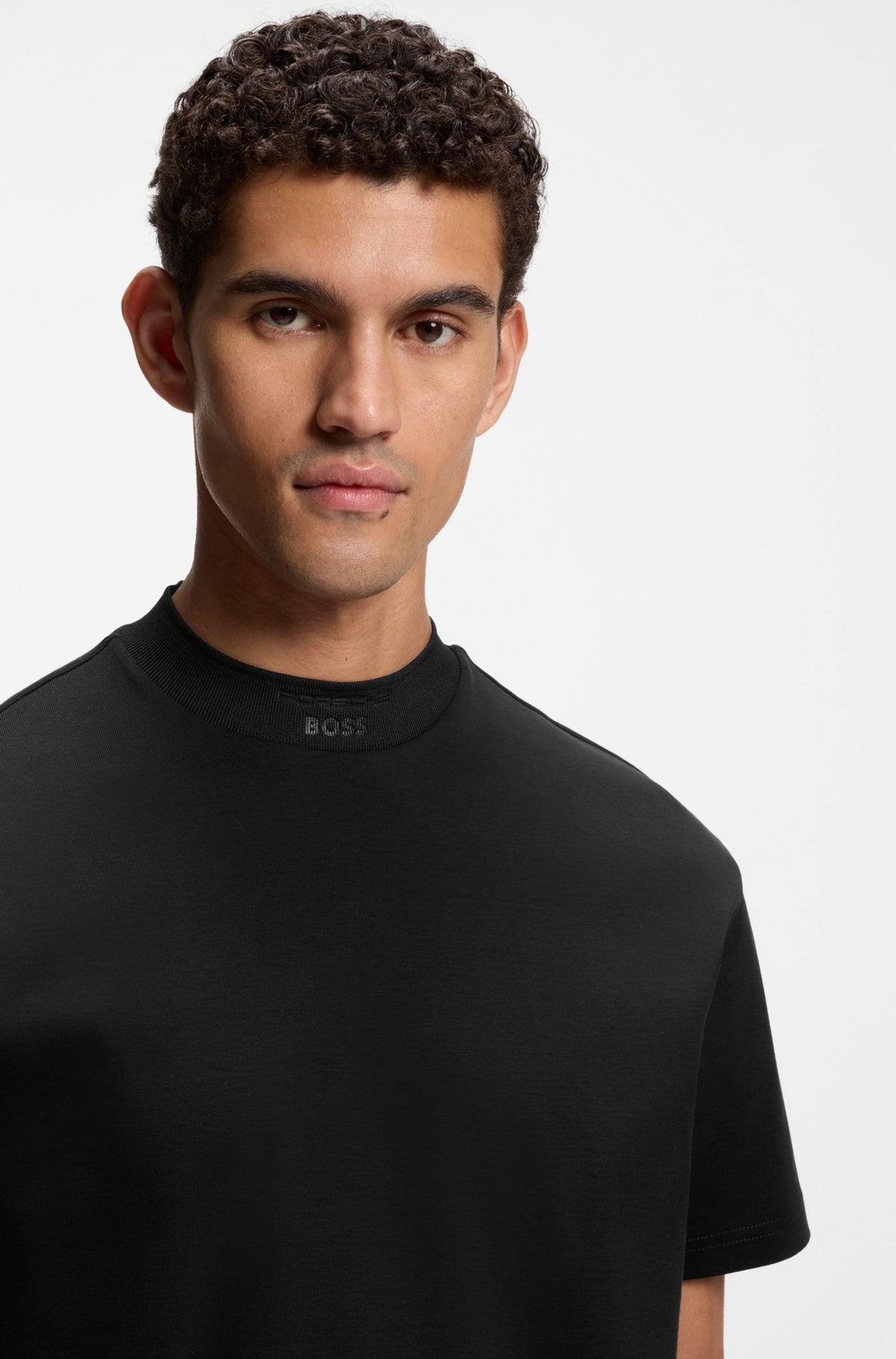 Porsche x BOSS relaxed-fit T-shirt with logo collar