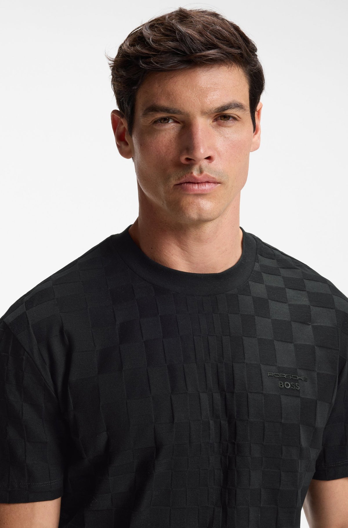 Porsche x BOSS relaxed-fit T-shirt in cotton jacquard
