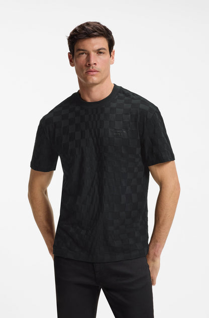 Porsche x BOSS relaxed-fit T-shirt in cotton jacquard