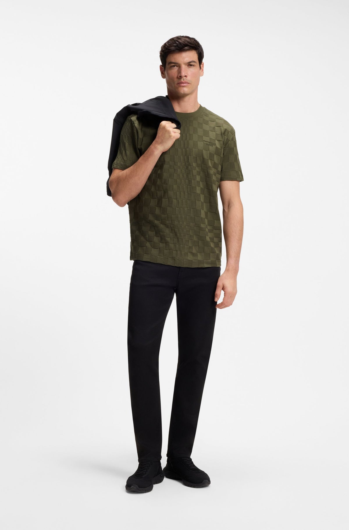 Porsche x BOSS relaxed-fit T-shirt in cotton jacquard