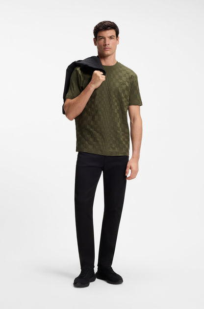 Porsche x BOSS relaxed-fit T-shirt in cotton jacquard