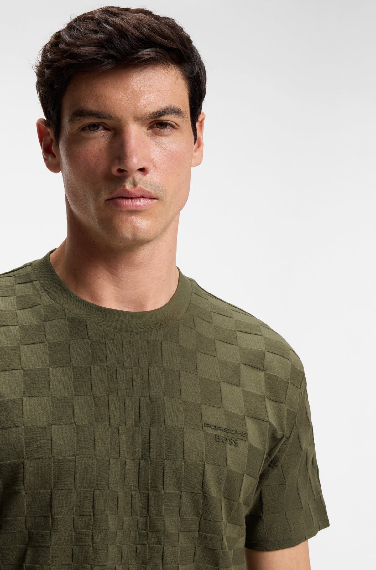 Porsche x BOSS relaxed-fit T-shirt in cotton jacquard