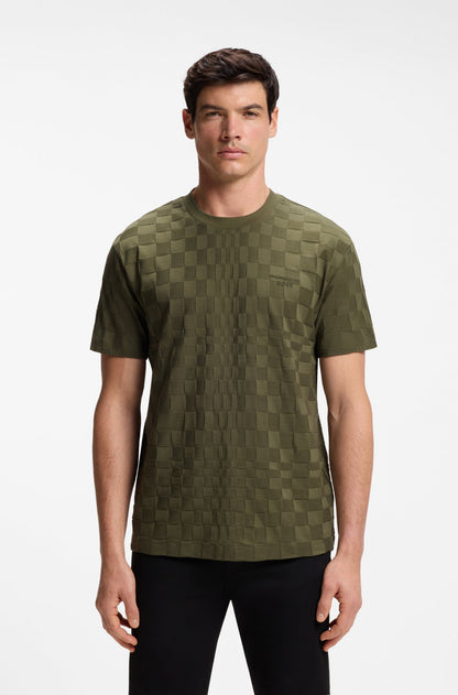Porsche x BOSS relaxed-fit T-shirt in cotton jacquard