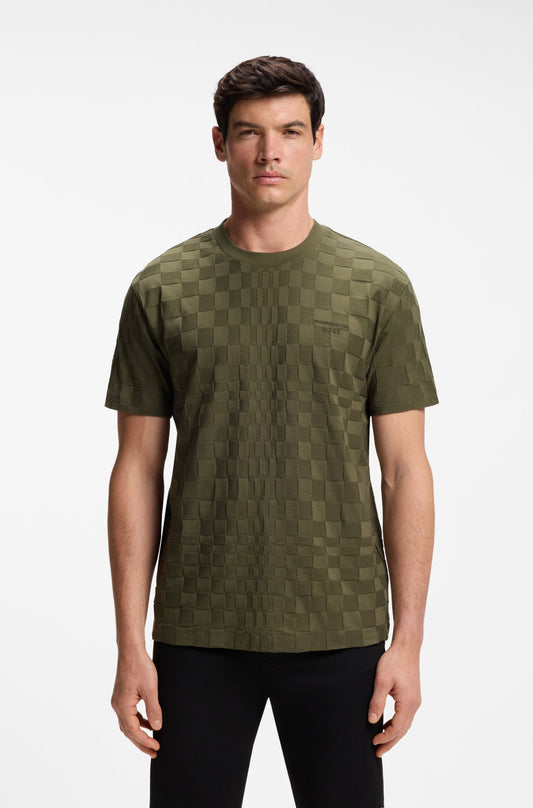 Porsche x BOSS relaxed-fit T-shirt in cotton jacquard