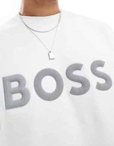 BOSS Salbo sweatshirt in white
