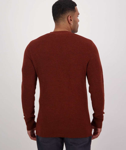Otahu River Crew Knit Wool Jumper – Merlot