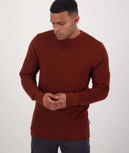 Otahu River Crew Knit Wool Jumper – Merlot