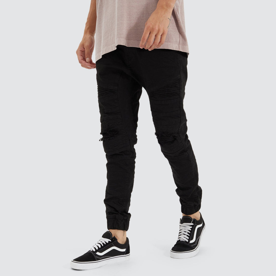 Viper Denim Jogger Black