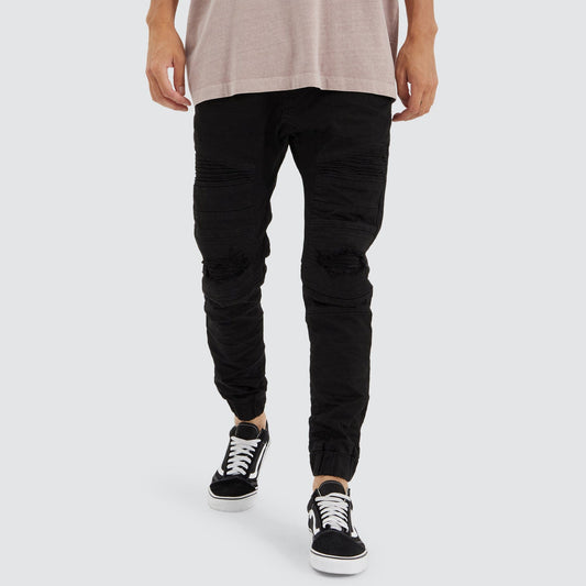 Viper Denim Jogger Black